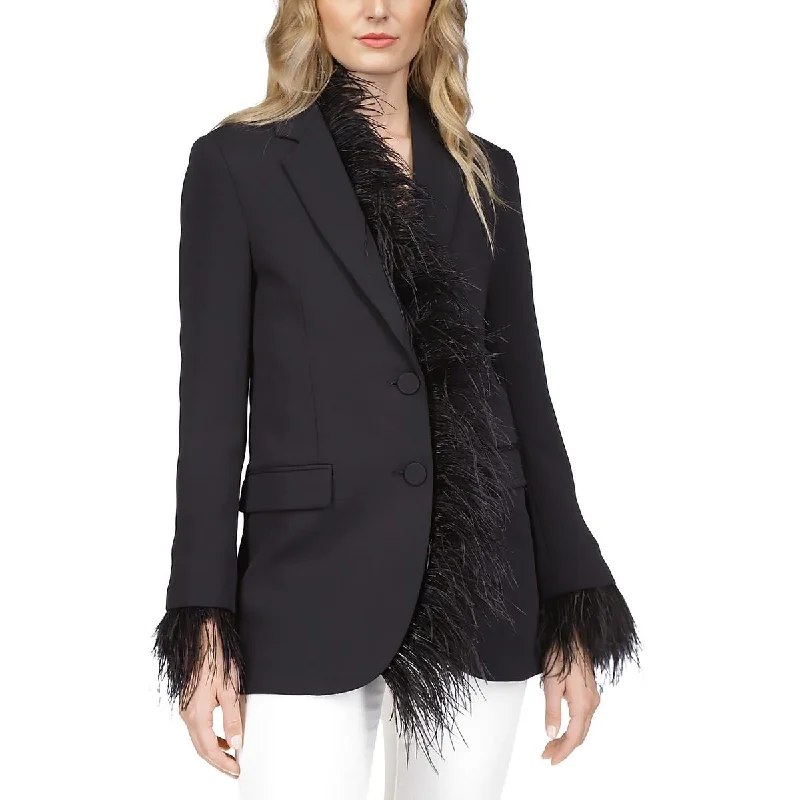 Womens Notch Collar Suit Separate One-Button Blazer Women's Vintage Suit