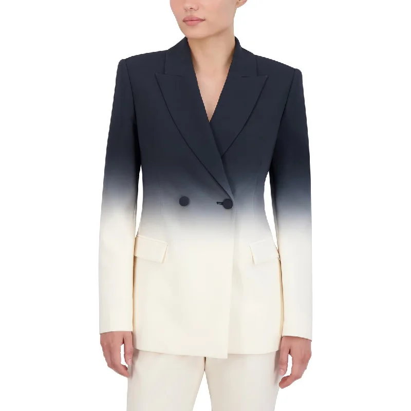 Womens Ombre Dressy Double-Breasted Blazer Women's High-End Blazer