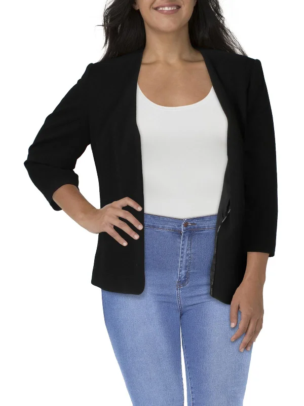 Womens Open Front Suit Separate Collarless Blazer Women's Fashion Blazer