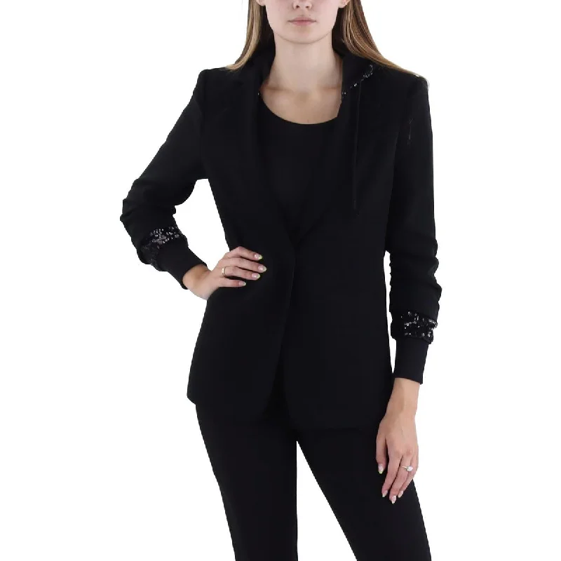 Womens Sequined Work Wear Open-Front Blazer Women's Brand Blazer