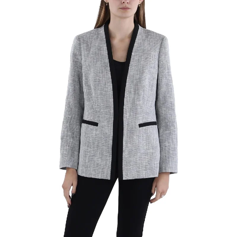 Womens Textured Wear To Work Open-Front Blazer Women's Fashion Blazer