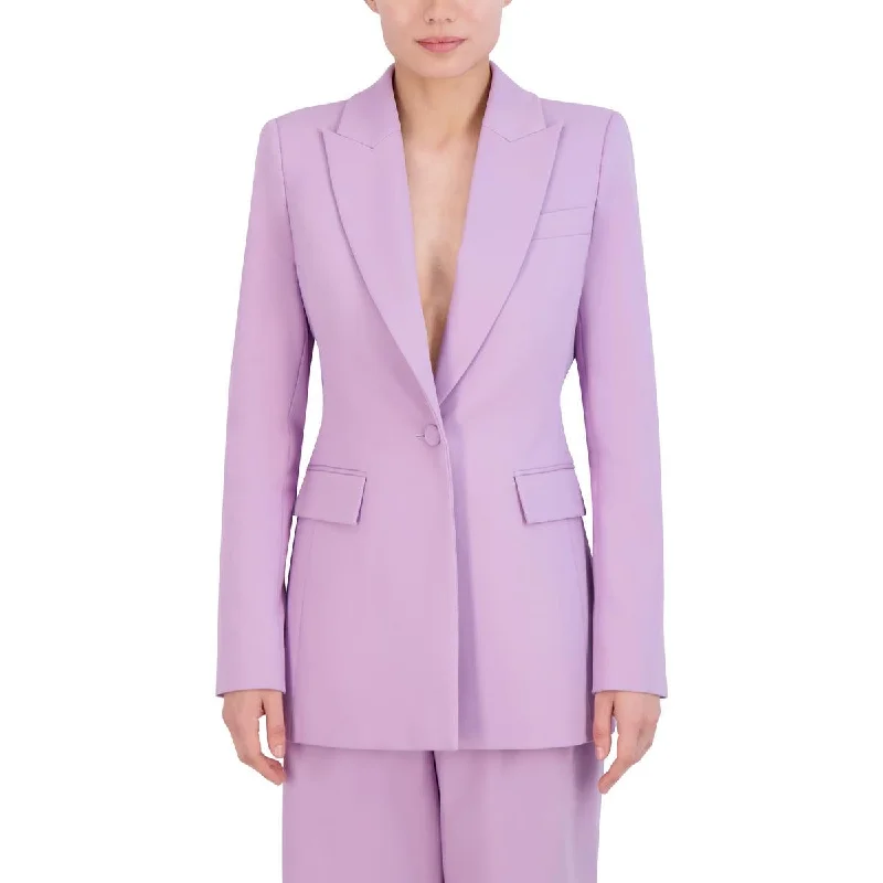 Womens V-Neck Peak One-Button Blazer Women's Elegant Blazer