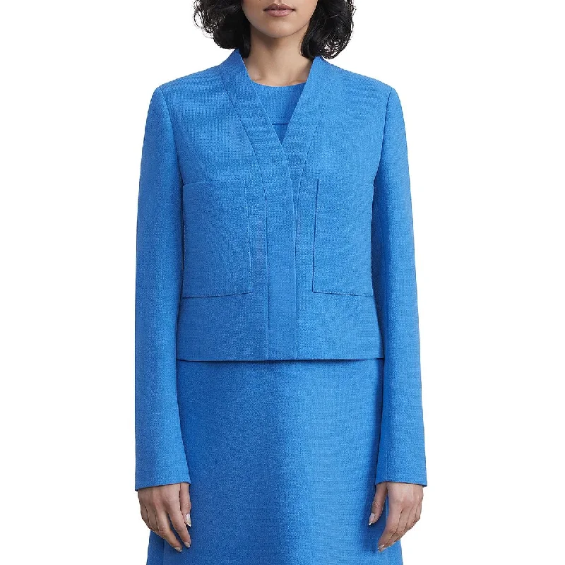 Womens Wool Suit Separate Collarless Blazer Women's Elegant Suit