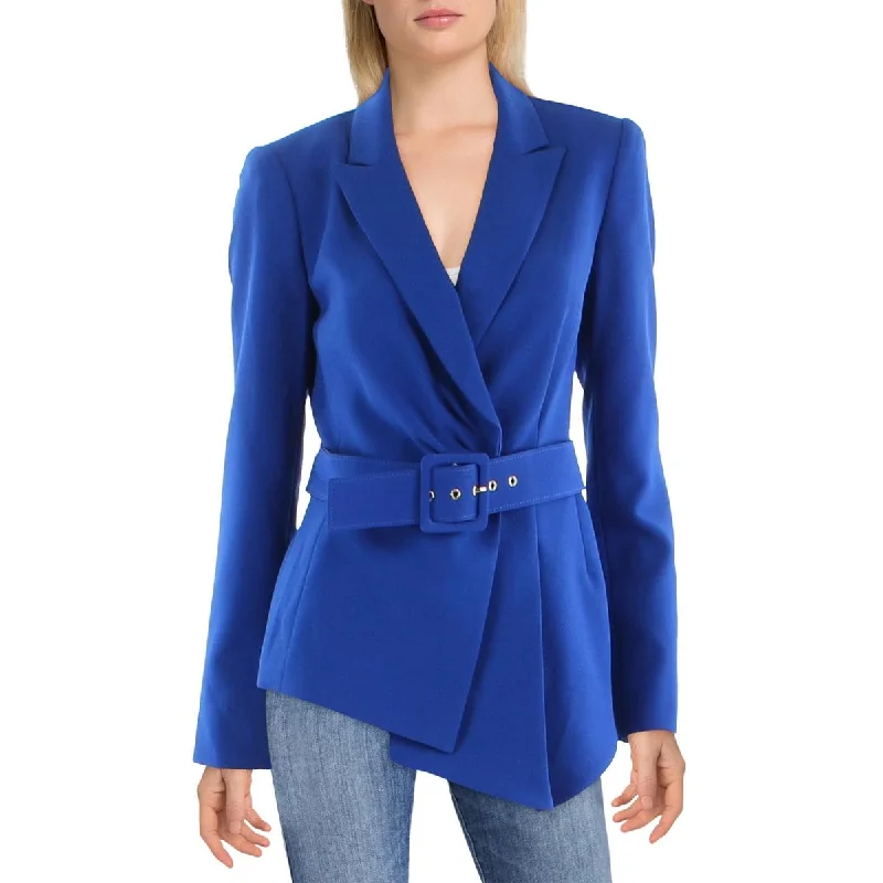 Womens Woven Long Sleeves Double-Breasted Blazer Women's Radiation Jacket