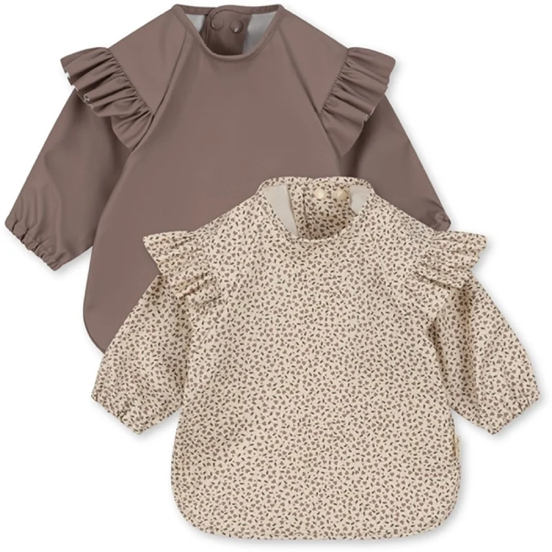 Konges Sløjd Bib w. Sleeves 2-pack Frill Milk Tank/Antler peekaboo tank top