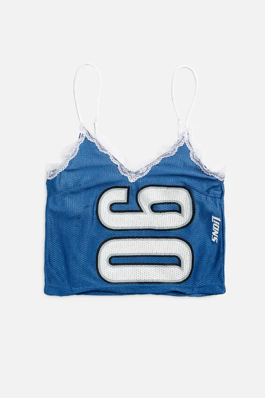 Rework Detroit Lions NFL Lace Tank - S off shoulder tank