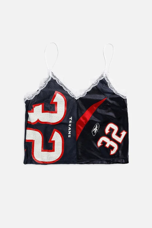 Rework Houston Texans NFL Lace Tank - L halter tank top