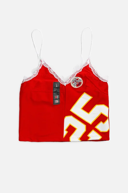 Rework Kansas City Chiefs NFL Lace Tank - XS lace tank top