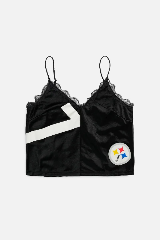 Rework Pittsburgh Steelers NFL Lace Tank - L strappy tank top