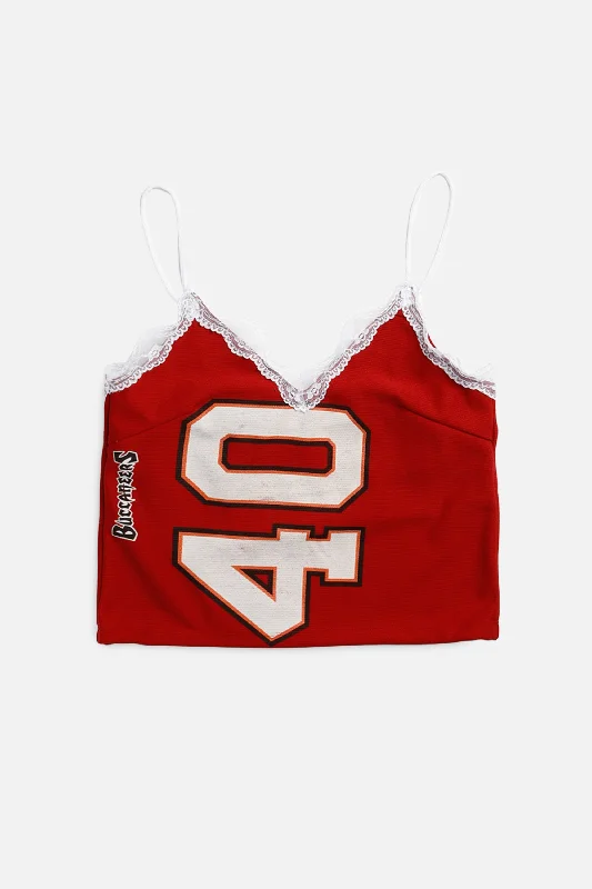 Rework Tampa Bay Buccaneers NFL Lace Tank - XS cropped tank top