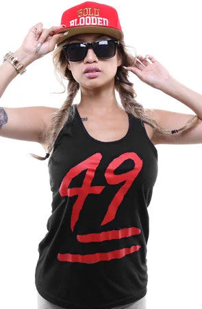 Booger Kids X Adapt :: Keep It 49 (Women's Black Tank Top) scoop neck tank