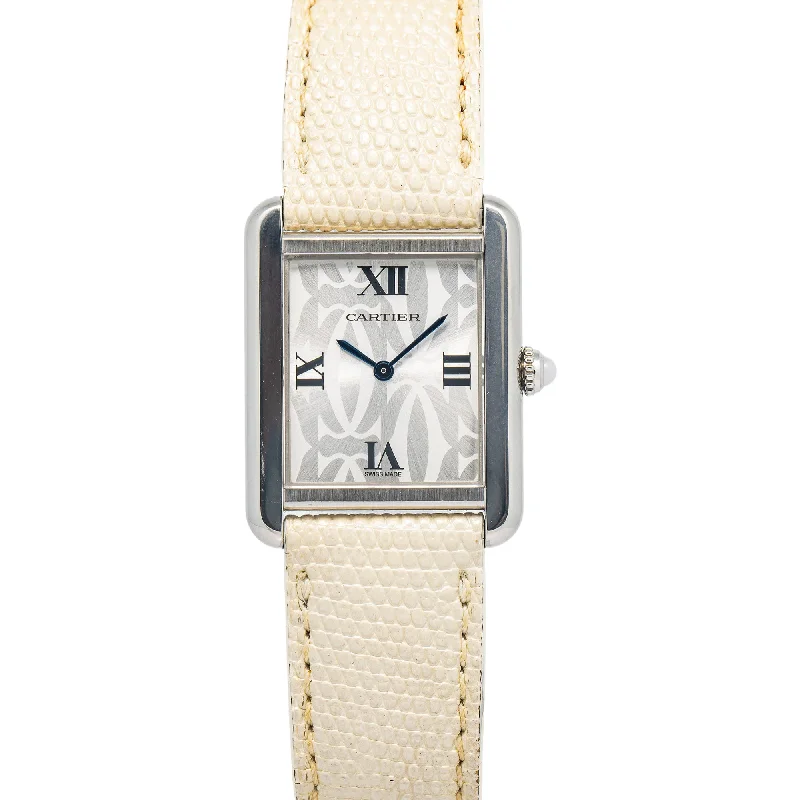 Cartier Tank Solo 2716 W1019555 Limited Edition Silver LOGO Dial Ladies 24mm gym tank top