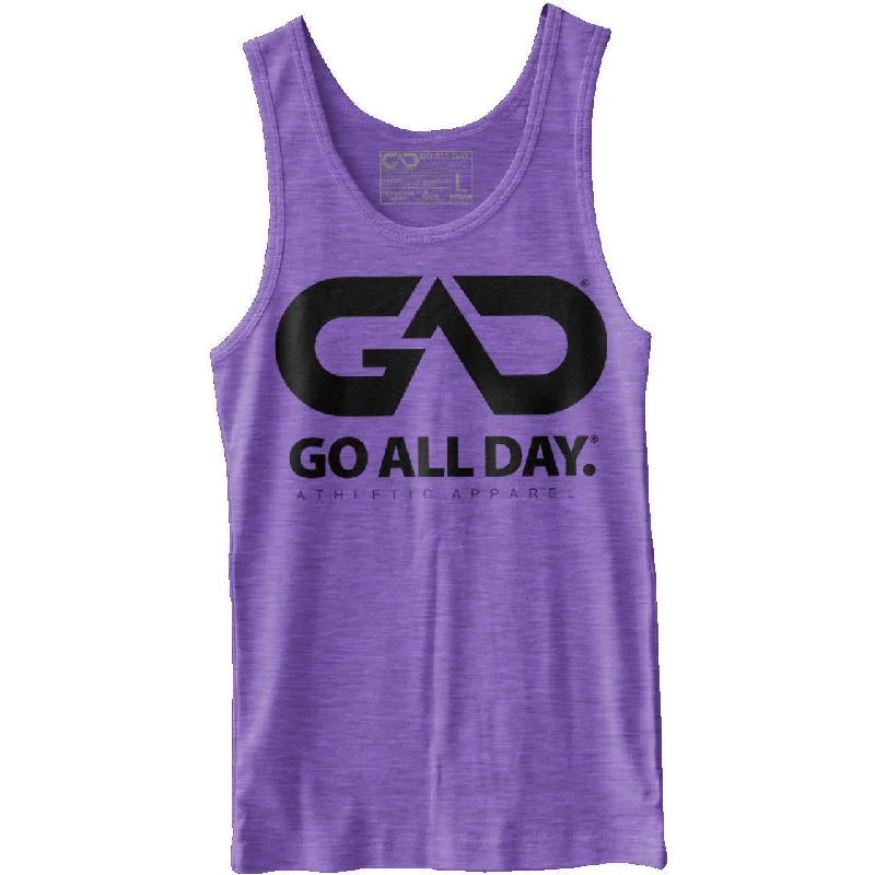 GO ALL DAY® Unisex Tank (Heather Purple) gym tank top