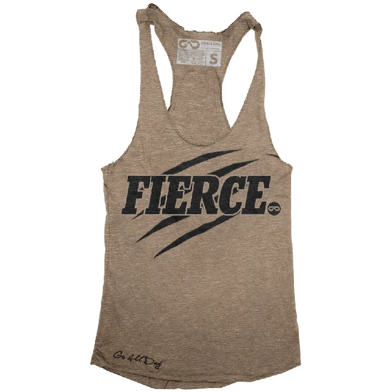 "FIERCE" Signature Series Racerback Tank (Olive) soft tank top