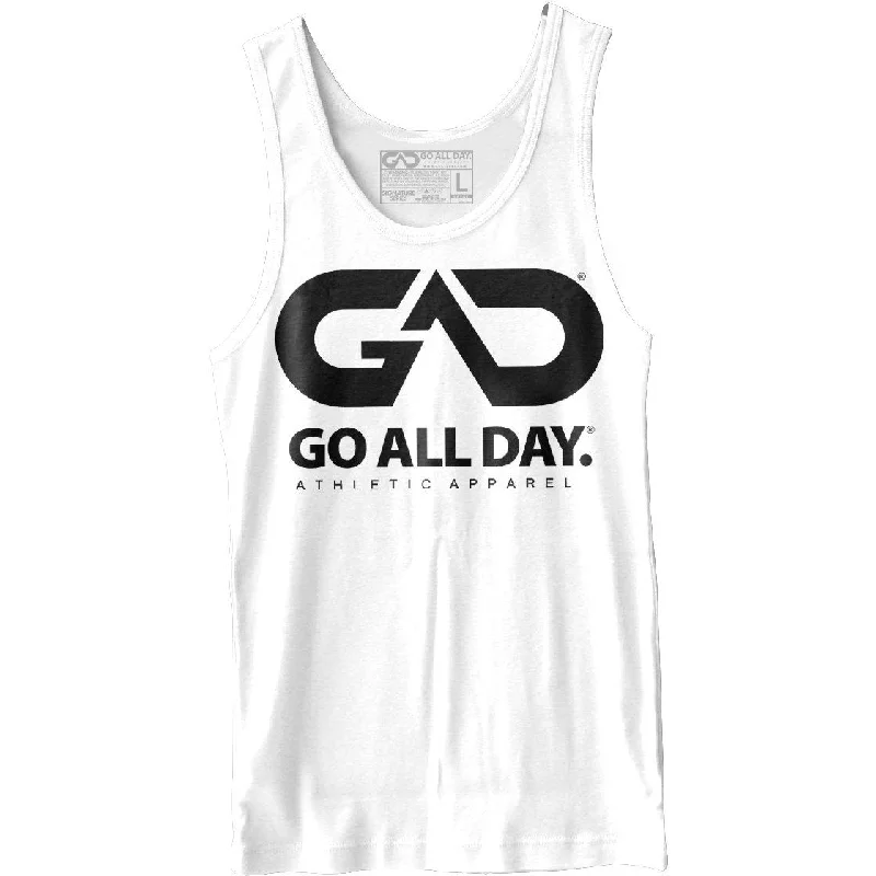 GO ALL DAY® Unisex Tank (White) soft tank top