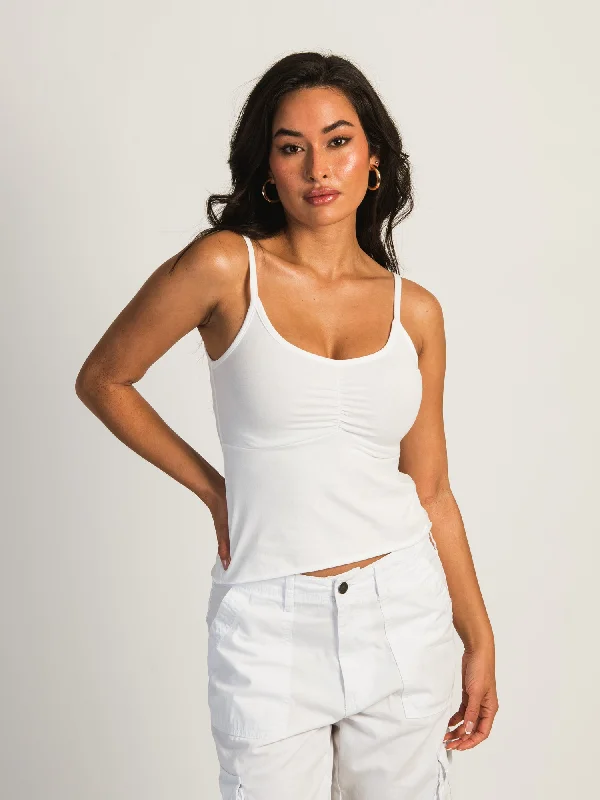 HARLOW ABBY TANK - WHITE charcoal tank top