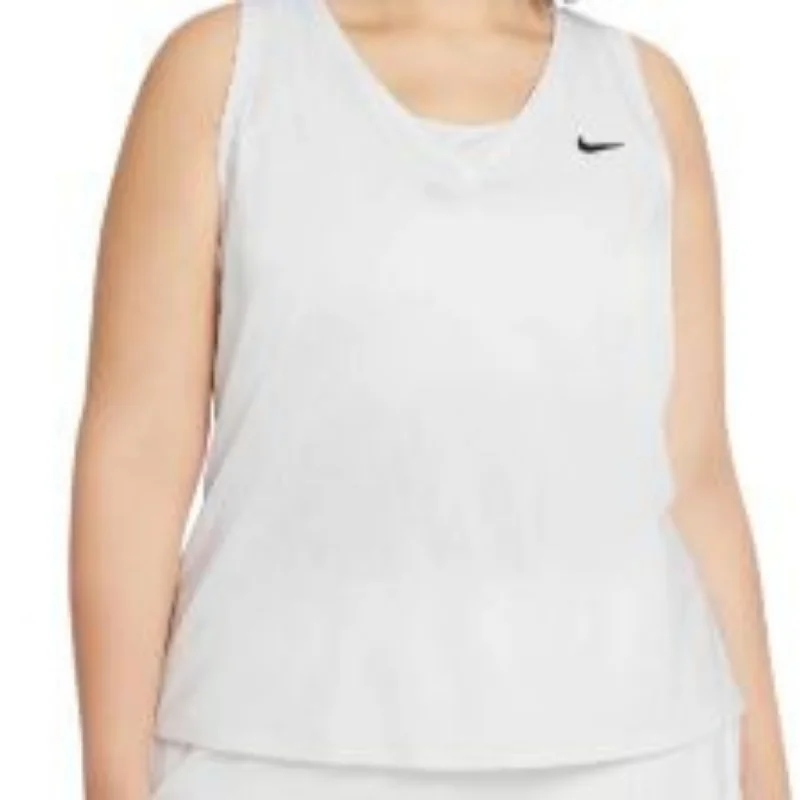 Nike Womens Court Victory Tank - White/Black tie dye tank