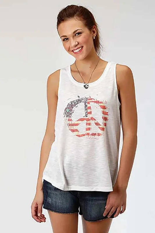 Roper Americana Peace (White) - Women's Tank Top comfortable tank top