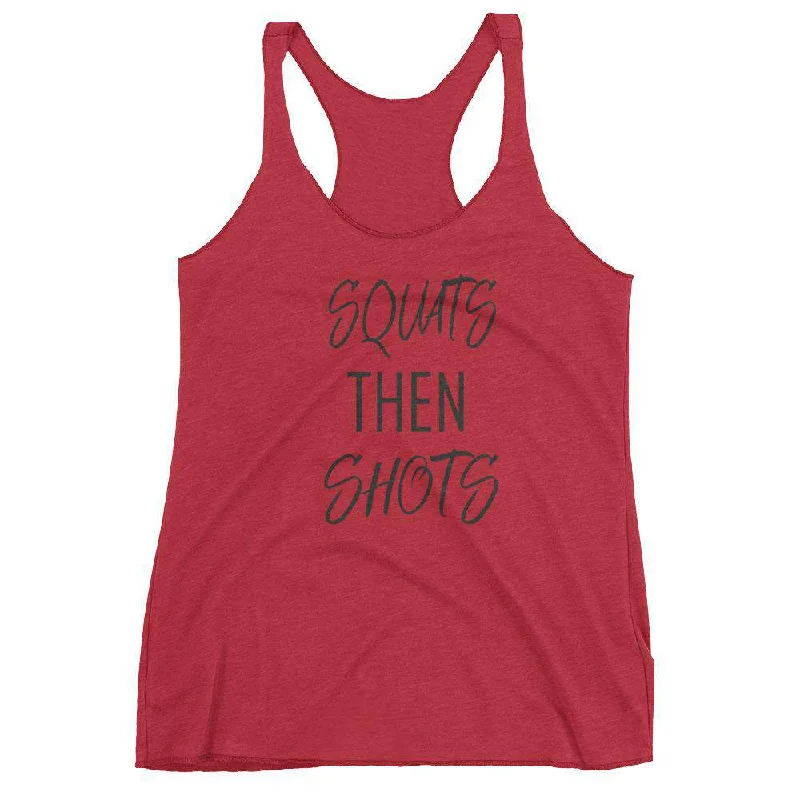Squats Women's Racerback Tank charcoal tank top