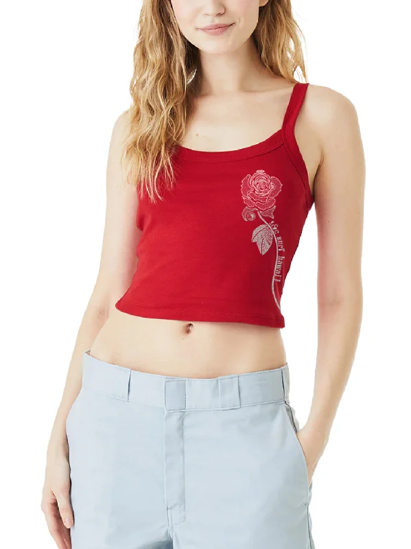 T&C Surf Lokelani Stamp Spaghetti Strap Tank sheer tank top