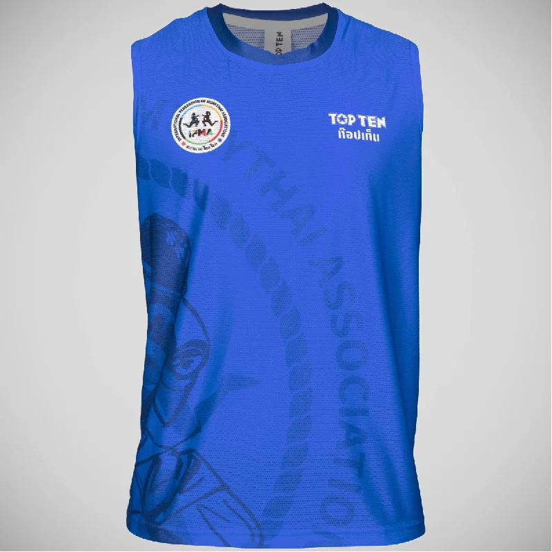 Top Ten Salamaa IFMA Tank Top Blue flowy tank top