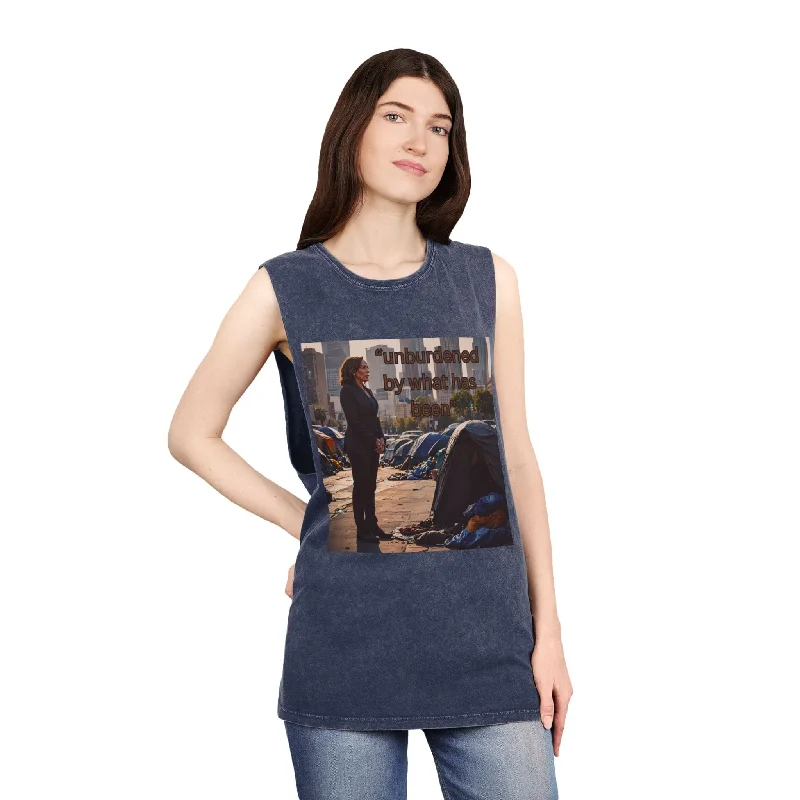Unburdened By What Has Been Unisex Stonewash Tank Top activewear tank top