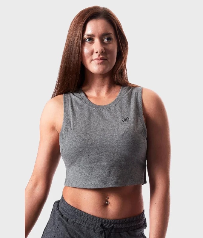 CROP Tank [Grey/Black] lime green tank