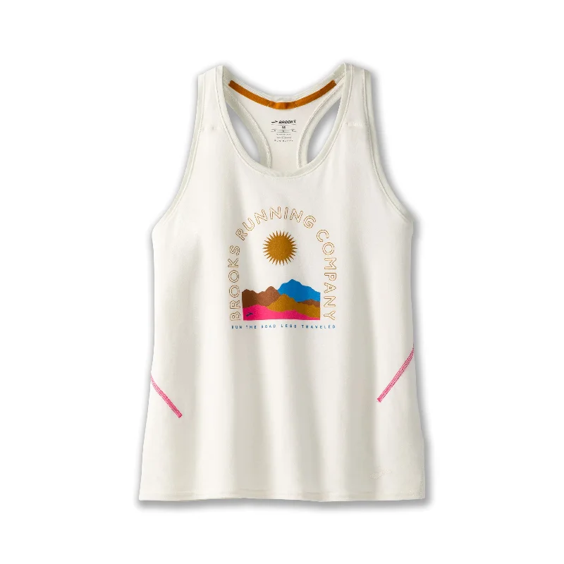 W Brooks Distance Tank 2.0 sequin tank top