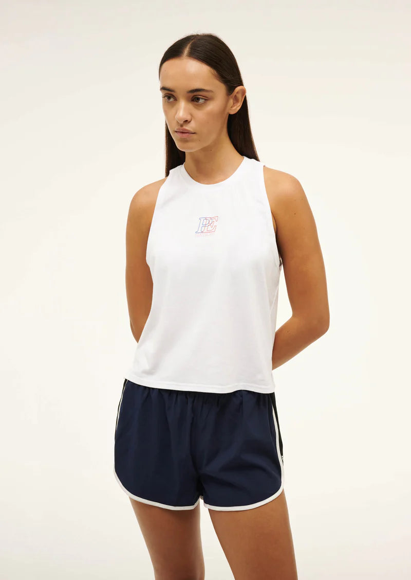 Women's P.E Nation White Definition Tank vibrant tank top