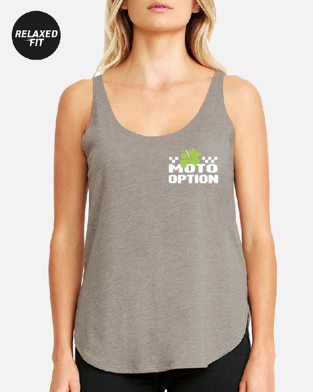 WOMEN'S RACE DAZE TANK - ASH peach tank top