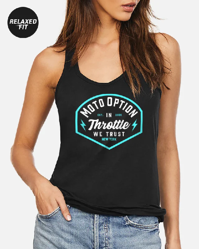 WOMEN'S STUNNER TANK - BLACK casual tank top