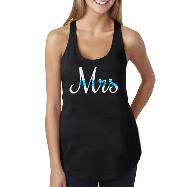 Women's Tank - Mrs. Thin Blue Line Design navy tank top